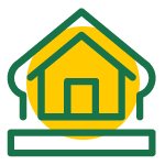 branded house icon for roof insulation services